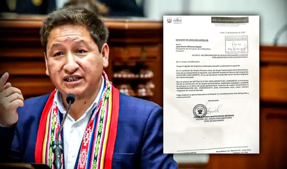 Guido Bellido anunció su cambio de bancada a Perú Bicentenario. Foto: composición de Gerson Cardoso