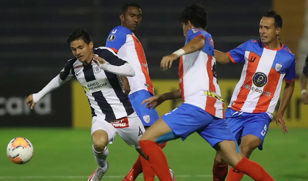 Alianza Lima empató 2-2 con Estudiantes de Mérida y sumó un punto en la Libertadores. Foto: Conmebol