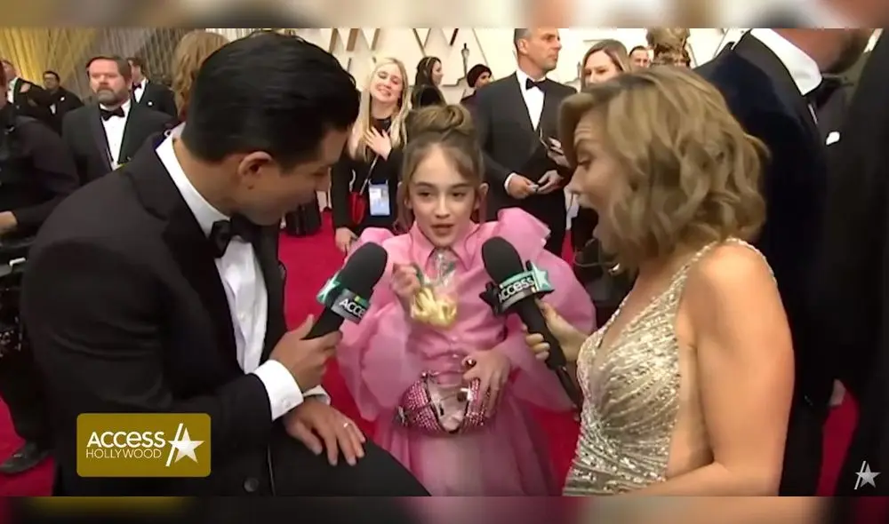 Julia Butters enternece en los Oscar 2020 por llevar un sándwich en su cartera. Foto: Captura.