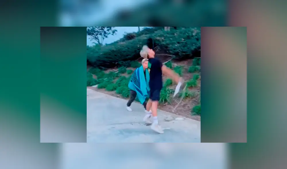 Los jóvenes tiraron la botella sin imaginar el asombroso resultado que obtendrían. Foto: captura.