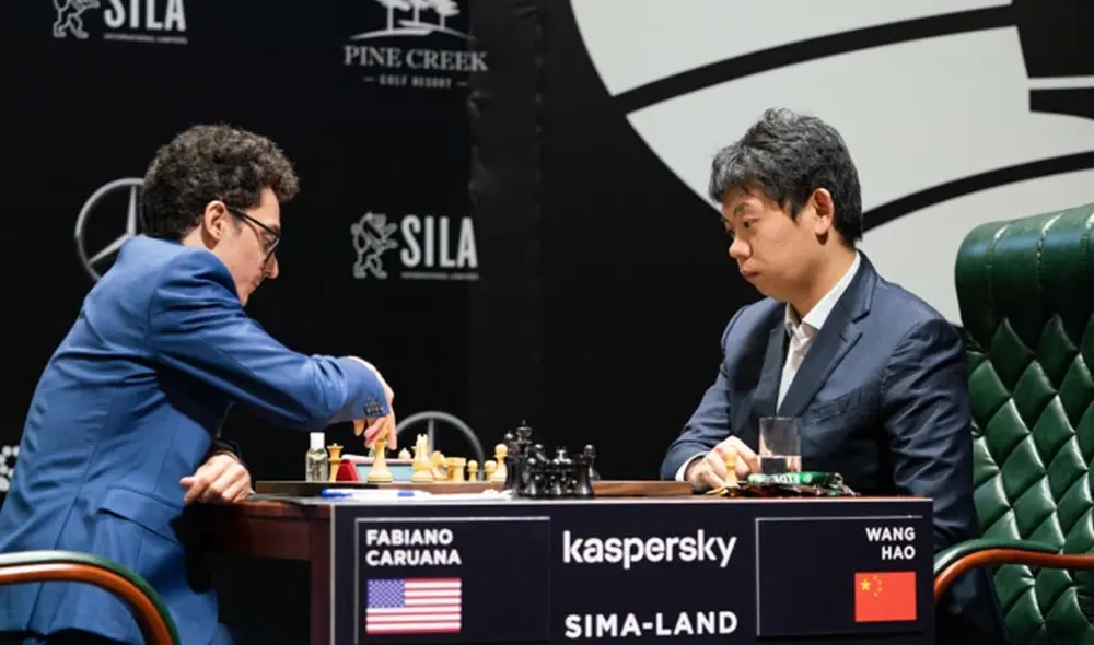 Fabiano Caruana firmó las tablas con Wang Hao. Ambos suman 3.5 puntos. Foto: FIDE. Fabiano Caruana firmó las tablas con Wang Hao. Ambos suman 3.5 puntos. Foto: FIDE.