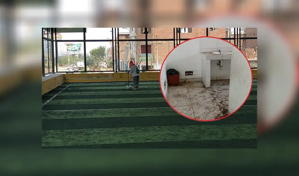 SJM: baños de complejo deportivo en estado de abandono [FOTOS]