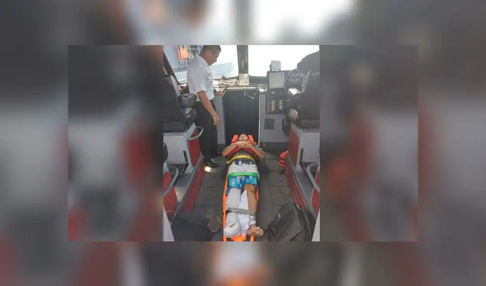 Joven presentaba una fractura expuesta a la altura del tobillo derecho y necesitaba atención médica inmediata. (Foto: Marina de Guerra del Perú)