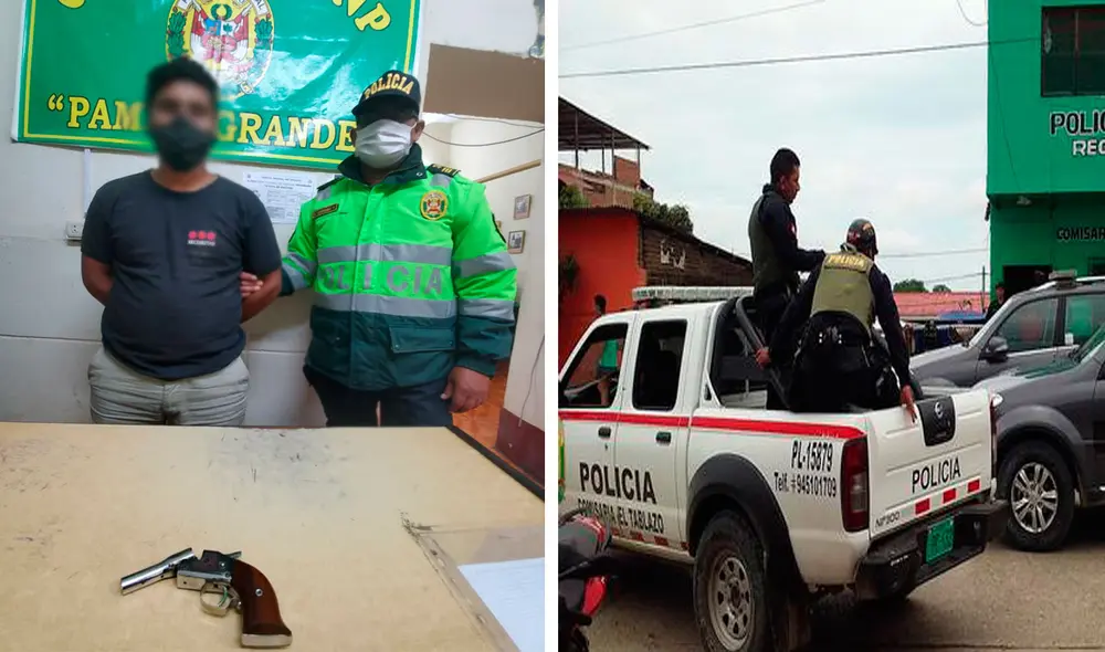 Intervienen a personas con un arma de fuego. Foto: Policía Nacional Intervienen a personas con un arma de fuego. Foto: Policía Nacional