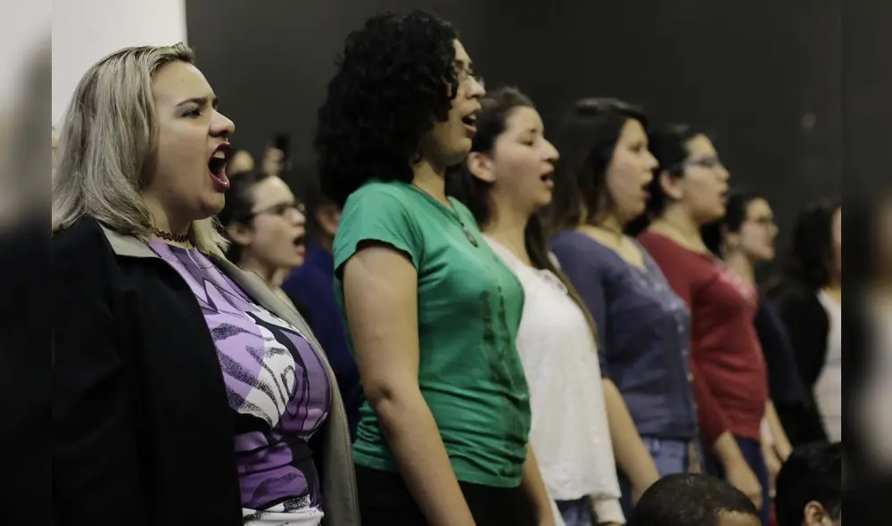 Entre el coro polifónico y los músicos suman 150 integrantes. Fotografía: John Reyes. Entre el coro polifónico y los músicos suman 150 integrantes. Fotografía: John Reyes.