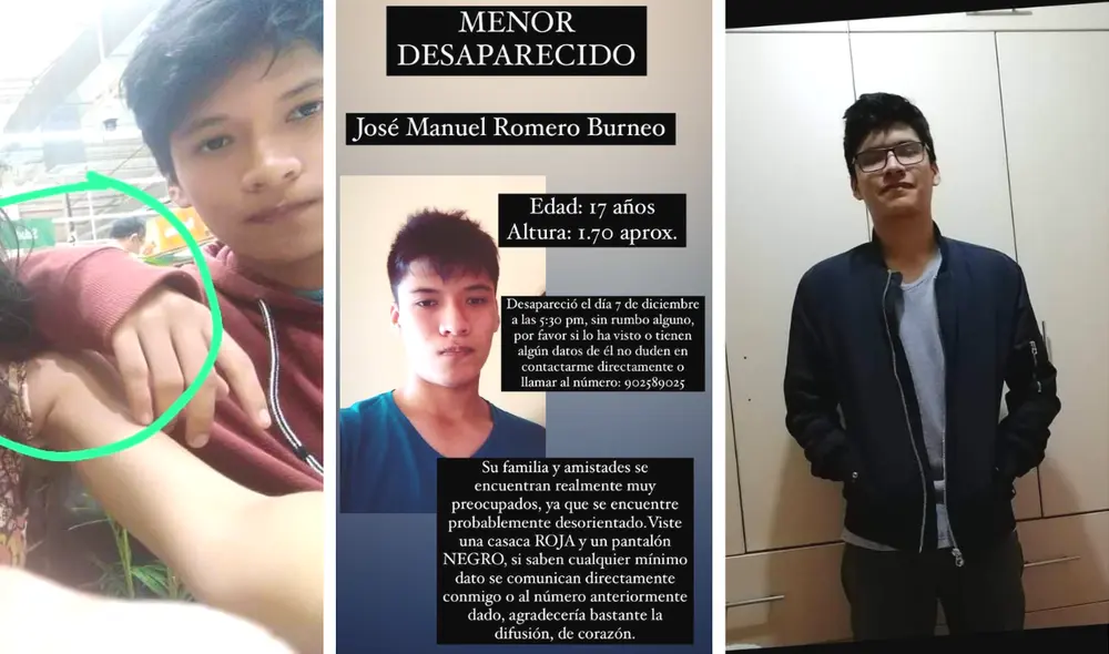 Cercado de Lima | “Por favor, encuéntrenlo”: familia busca a menor de 17 años desaparecido tras salir de su casa | PNP. Foto: composición LR/cortesía