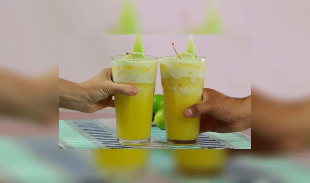 Aprende a preparar una limonada frozen con piña