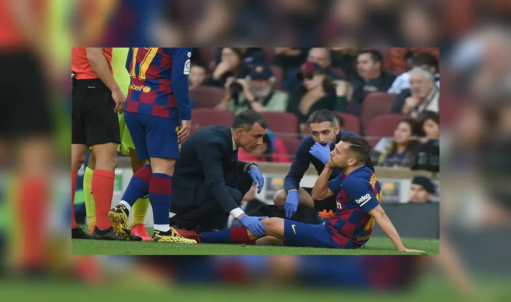 El lateral izquierdo del Barcelona sufre su segunda lesión en lo que va de la temporada. Foto: Difusión. El lateral izquierdo del Barcelona sufre su segunda lesión en lo que va de la temporada. Foto: Difusión.