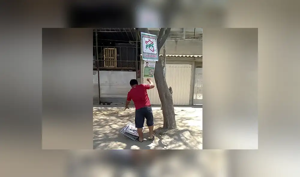 Elecciones 2018: No pudo ser alcalde, pero retiró sus propios carteles electorales