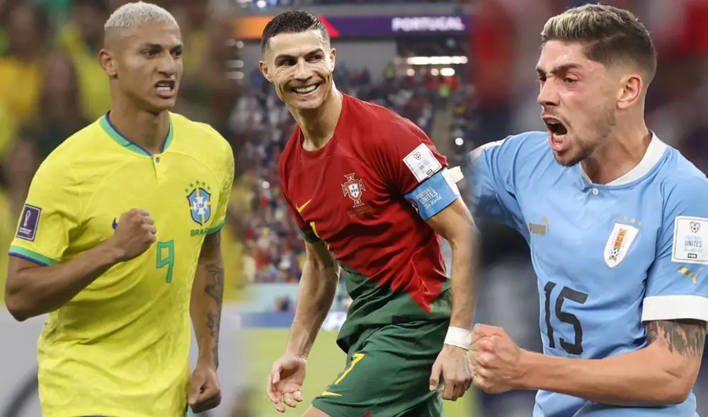 Entre los partidos más importantes de este lunes 28, está el enfrentamiento de Portugal ante Uruguay. Foto: composición/EFE