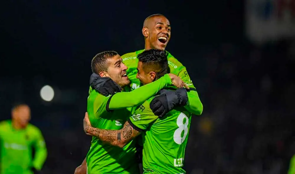 Diego Rolán celebra abrir el marcador a favor de Juárez. (Foto: Twitter)