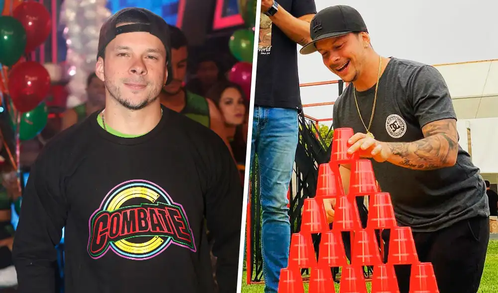 El piloto se mostró armando vasitos en una imagen compartida en sus redes sociales. Foto: composición de La República El piloto se mostró armando vasitos en una imagen compartida en sus redes sociales. Foto: composición de La República