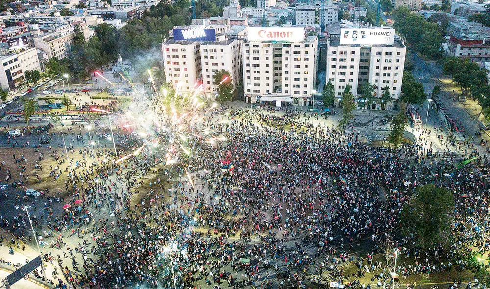 protestas celebracion chile foto: afp protestas celebracion chile foto: afp