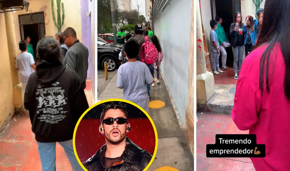 El pequeño se encargó de guiar a los fans del ‘Conejo Malo’ hasta su vivienda para que pudieran hacer uso de su baño. Foto: composición LR/TikTok/@andrestriatleta