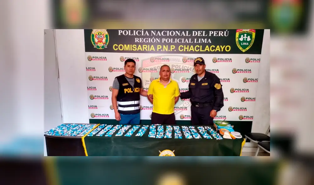 Chaclacayo: Policía detiene a sujeto con más de mil ketes de PBC [FOTOS]