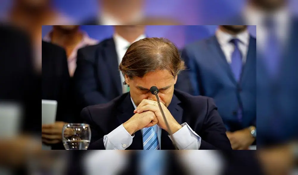 El presidente de Uruguay, Luis Lacalle Pou, en una conferencia de prensa sobre el coronavirus. Foto: EFE El presidente de Uruguay, Luis Lacalle Pou, en una conferencia de prensa sobre el coronavirus. Foto: EFE