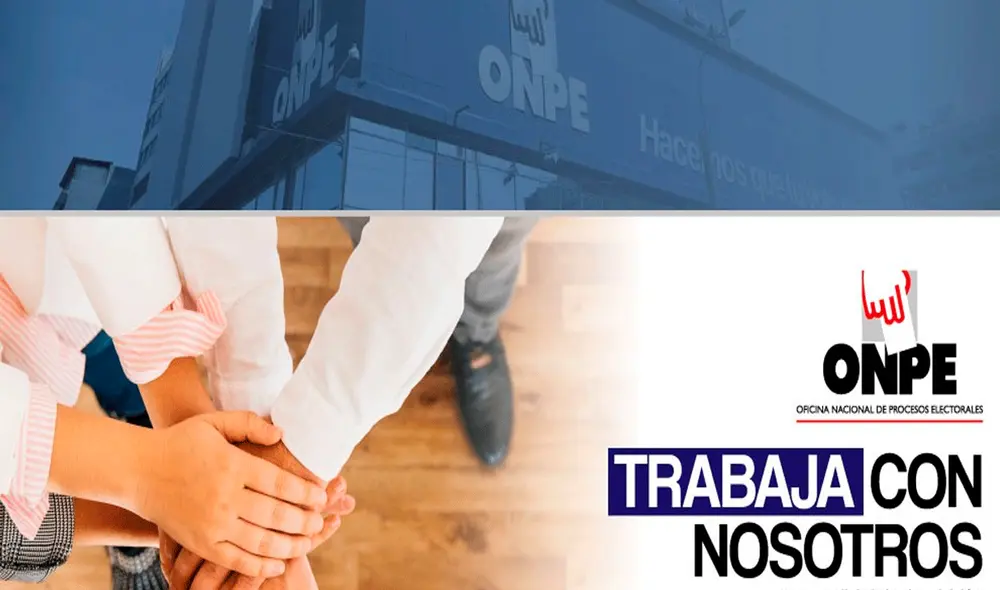 La ONPE lanzó sus primeras convocatorias de trabajo para el año 2021 en su página web. Foto: ONPE_oficial / Twitter