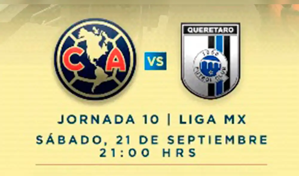 América vs Querétaro por la fecha 10 de la Liga MX. Foto: Twitter América. América vs Querétaro por la fecha 10 de la Liga MX. Foto: Twitter América.