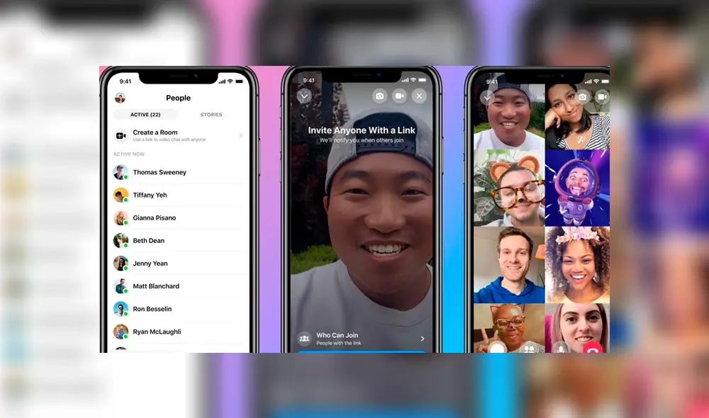 Messenger Rooms también está disponible en Instagram. Foto: Messenger Rooms.