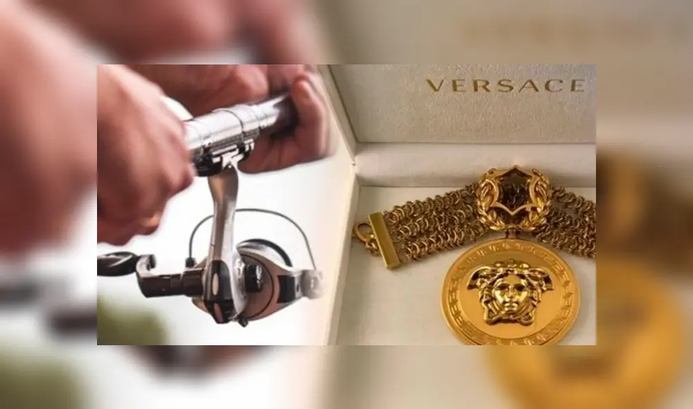Hombre roba costoso collar Versace con una caña de pescar [VIDEO] 