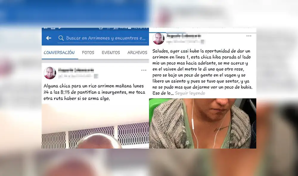 Facebook: Depravado que narra cómo acosa sexualmente a mujeres en el transporte público y genera indignación [FOTOS]