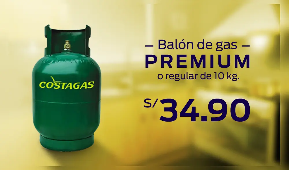 S/34.90 por balón de Costa Gas premium 