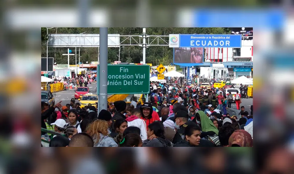 Miles de venezolanos ingresaron a Ecuador por la frontera con Colombia. Foto: EFE.