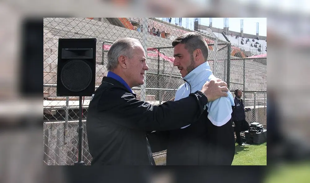 Ramacciotti y un afectuoso saludo con su compatriota argentino Mariano Soso