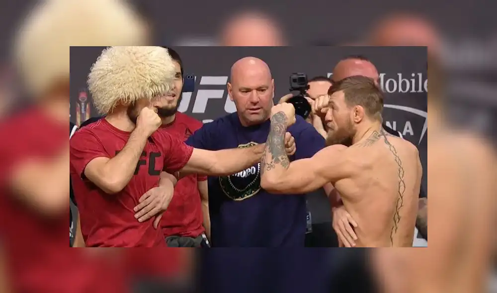 McGregor vs Khabib protagonizan encendido careo previo a UFC 229 [VIDEO]