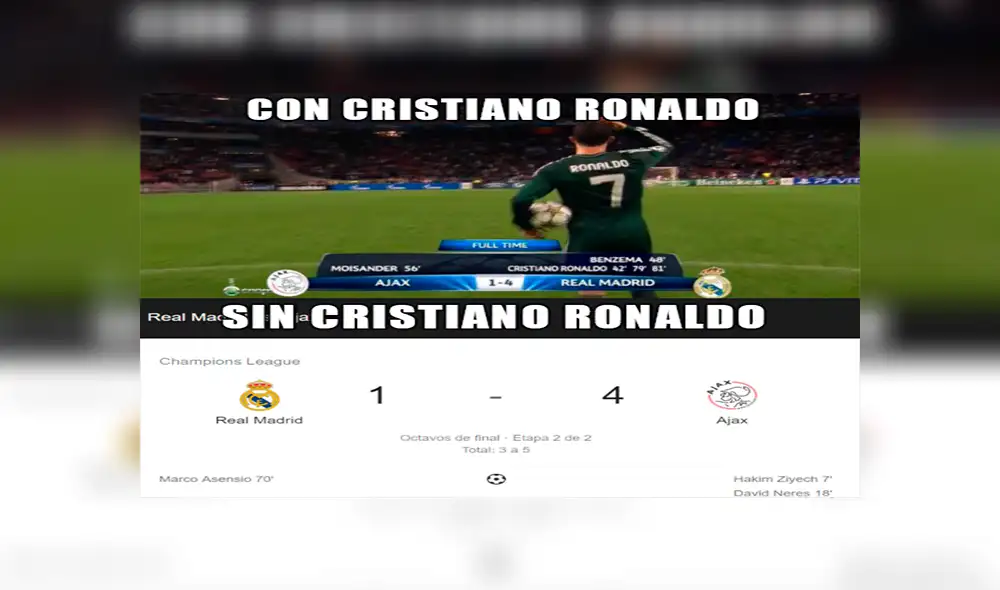 Real Madrid fue eliminado de la Champions y salieron los crueles memes [FOTOS]