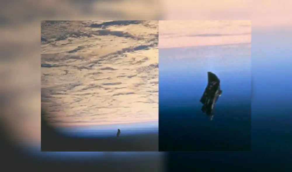 En 1998, un astronauta captó al objeto 025570. La imagen estuvo por un tiempo en el archivo de la página web de la NASA. En 1998, un astronauta captó al objeto 025570. La imagen estuvo por un tiempo en el archivo de la página web de la NASA.