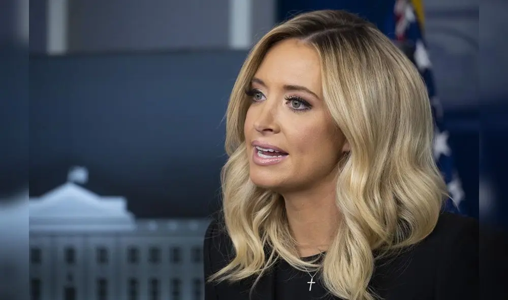 Kayleigh McEnany, nueva vocera de la Casa Blanca, fue comentarista de CNN. Foto: AFP.