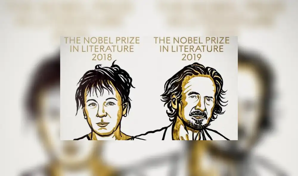 Olga Tokarczuk y Peter Handke, premios Nobel de Literatura 2018 y 2019. (Imagen: Niklas Elmehed)