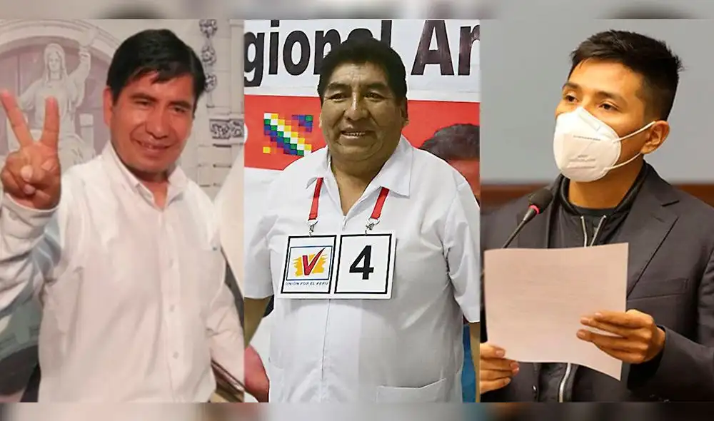 Ruben Ramos (Puno), Hipolito Chaiña (Arequipa) y Jim Mamani (Ayacucho), dejaron UPP. Foto: Composición La República.
