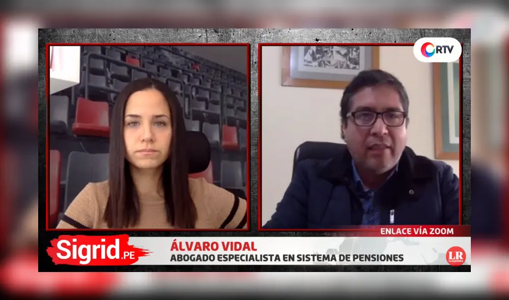 Sigrid Bazán entrevistando a Álvaro Vidal. Foto: Captura programa Sigrid.pe.