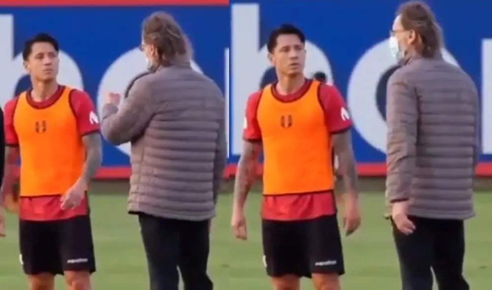 Ricardo Gareca y Gianluca Lapadula se reencontraron en Videna luego de más de cuatro años.