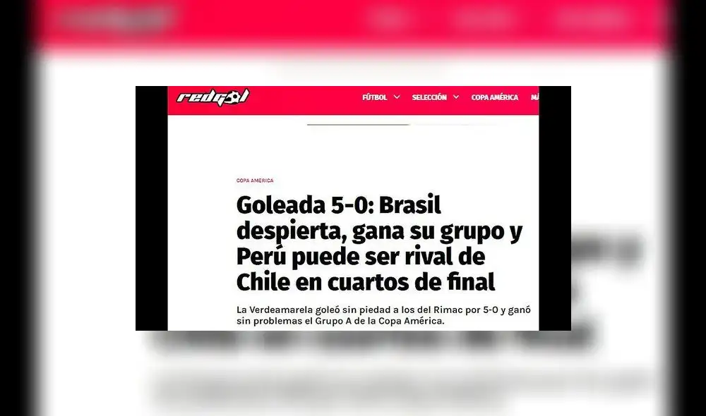 Perú vs. Brasil por Copa América 2019: Así informó la prensa internacional