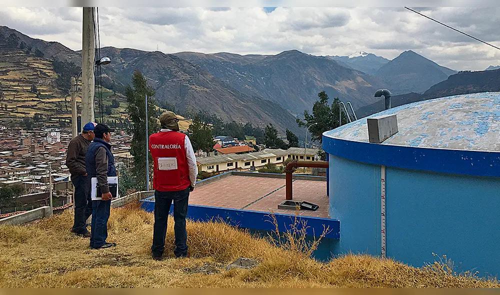 In situ. Contraloría verificó obra de saneamiento en Chiquián.