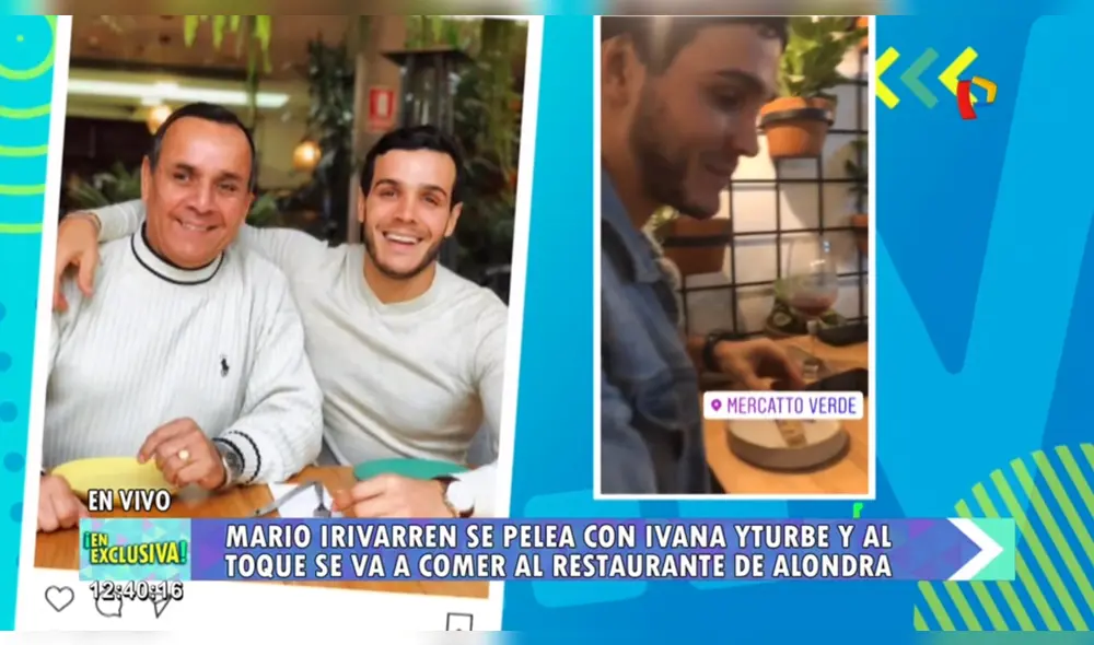 Mario Irivarren se puso a buen recaudo en restaurante de Alondra tras disputa con Ivana Yturbe [VIDEO]