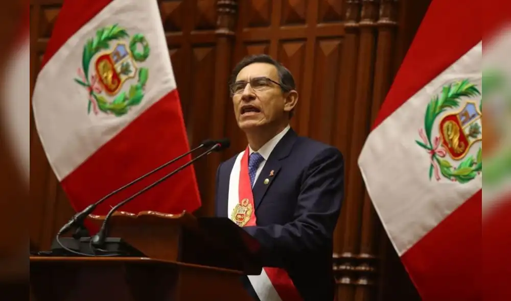 Vizcarra propuso adelantar las elecciones generales en el Congreso, que debían celebrarse en 2021, en medio de la crisis política. Foto: EFE.
