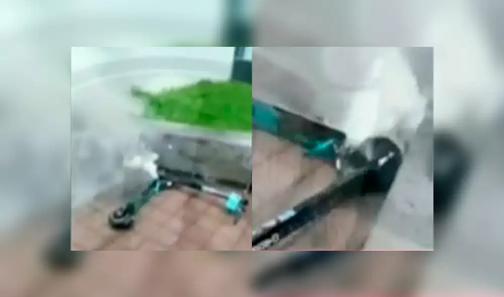 Miraflores: Scooter eléctrico sufre falla técnica por sobrecalentamiento de batería [VIDEO]