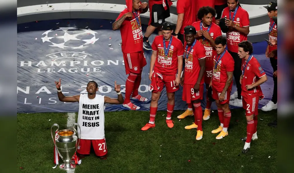 Bayern Múnich: el potente mensaje de David Alaba tras coronarse campeón de la Champions League. Foto: AFP