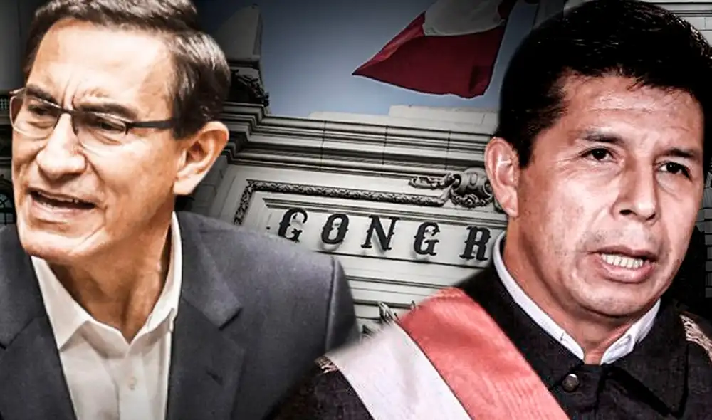 Martín Vizcarra sobre Pedro Castillo y el Congreso. Foto: Composición LR Martín Vizcarra sobre Pedro Castillo y el Congreso. Foto: Composición LR