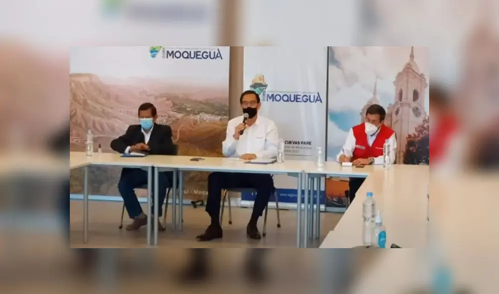 Vizcarra participó este domingo de una reunión en el Gobierno Regional de Moquegua. Foto: Captura video de Radio Galaxia Moquegua.