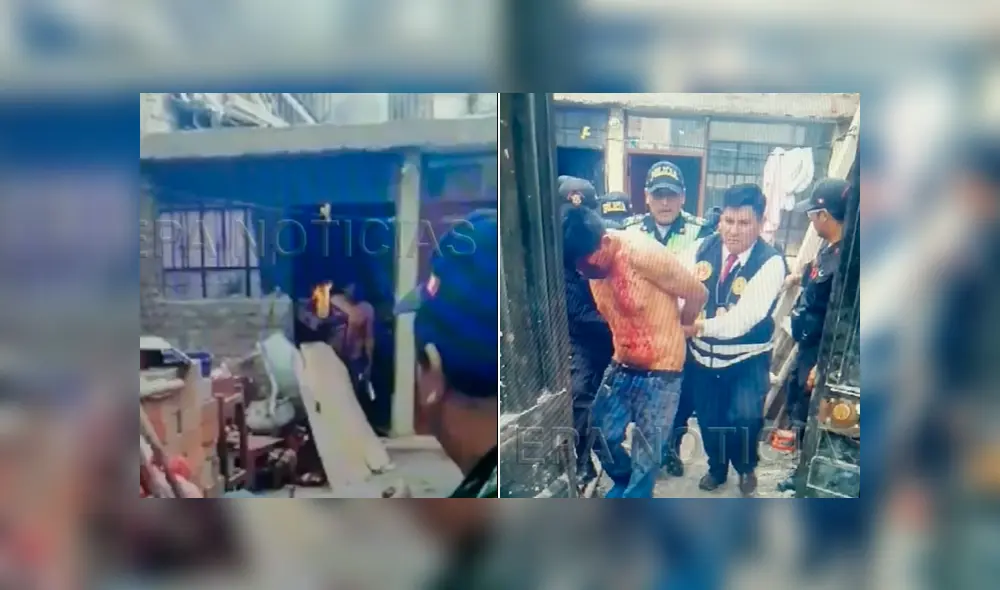 Arequipa: hombre ebrio amenazó con asesinar a su abuela usando un cuchillo de cocina