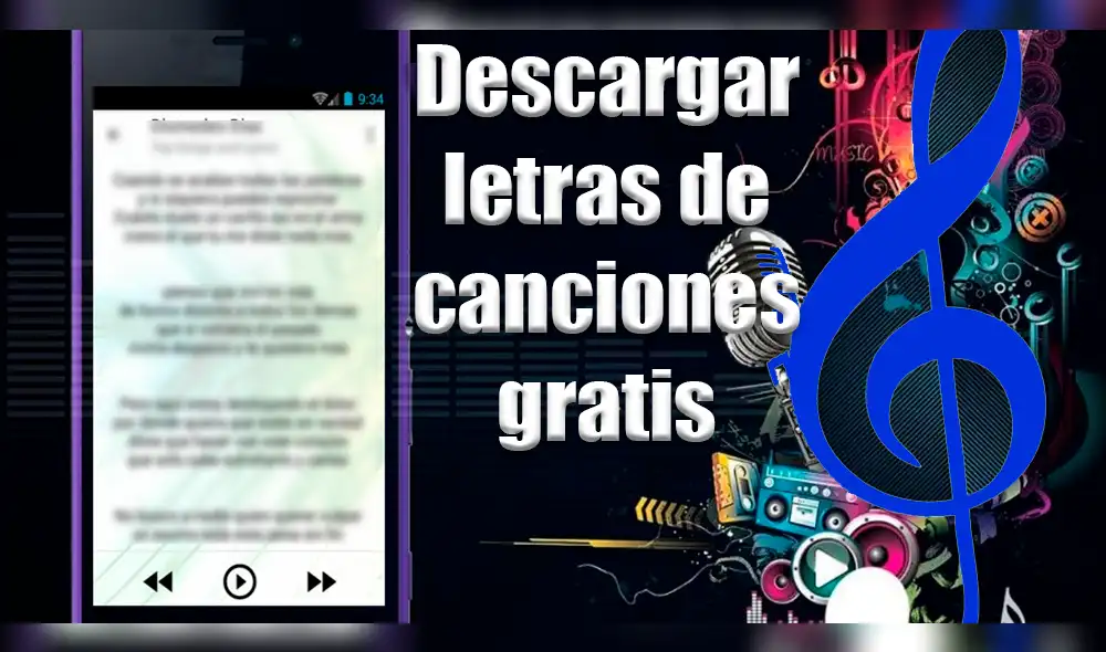 Descargar letras de canciones en español e inglés GRATIS al celular