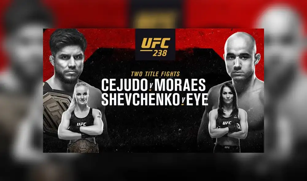 UFC 238 EN VIVO: Cejudo vs. Moraes y la tremenda victoria de Valentina Shevchenko 