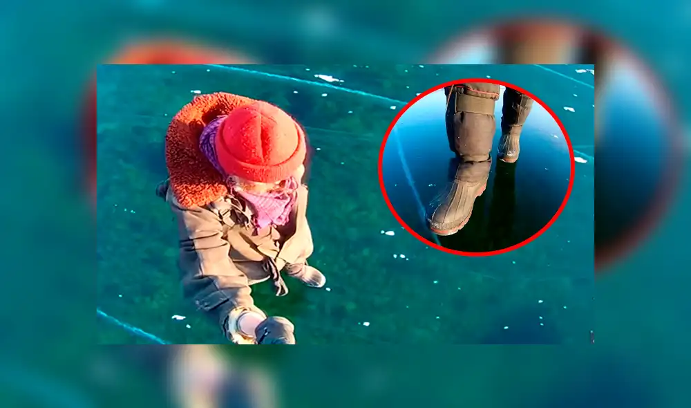 YouTube viral: hombre logra gran hazaña al caminar sobre lago congelado y sorprende a usuarios [VIDEO]