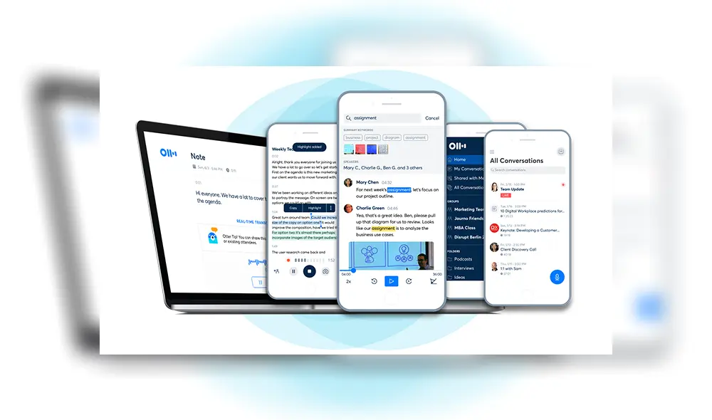La función Otter Voice Meeting Notes también está disponible en la versión móvil de Zoom. La función Otter Voice Meeting Notes también está disponible en la versión móvil de Zoom.