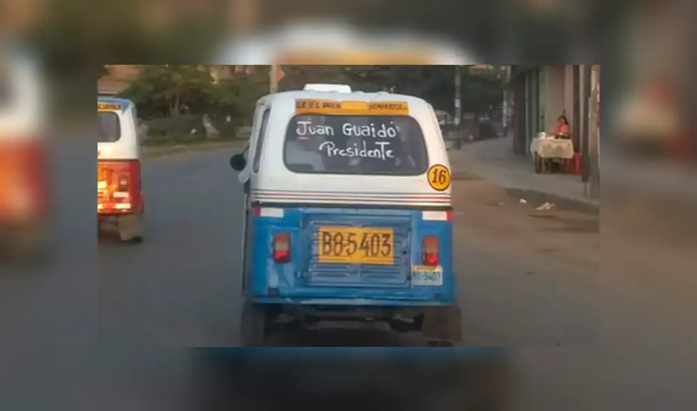 Facebook viral: venezolano en Perú escribe mensaje contra Nicolás Maduro en su mototaxi [FOTOS]